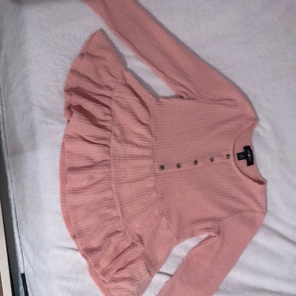 A girl shirt faded pink